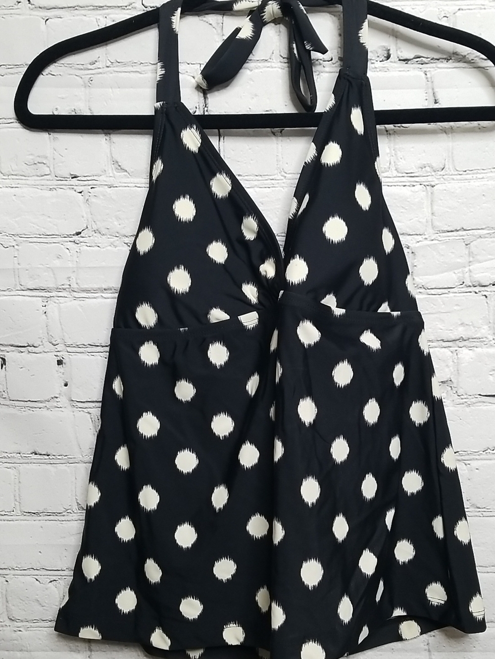 Mossimo Black White Tankini Halter Top Size Medium